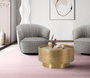 GINER Y COLOMER Table basse en aluminium et bronze doré